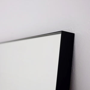 matte black steel framed full length wall-standing floor mirror